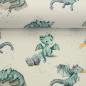 Preview: Baumwolljersey Miracle kleine Drachen by Christiane Zielinski by Swafing